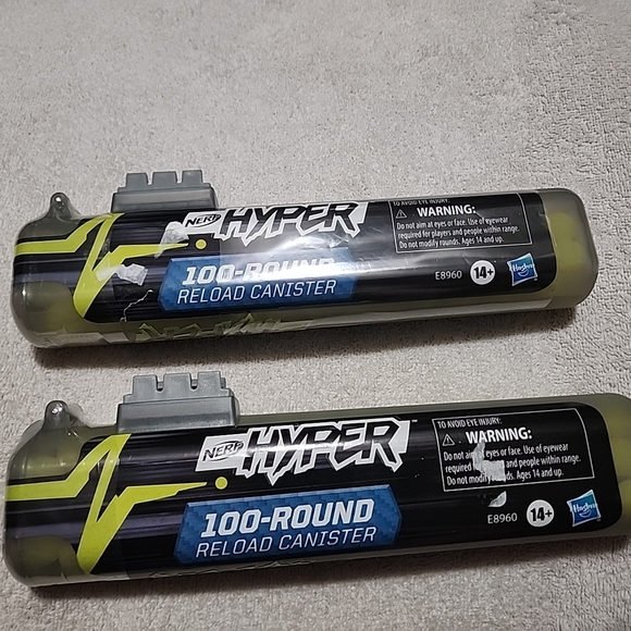 Nerf Other - NERF Hyper Reload Canister - Black and Yellow